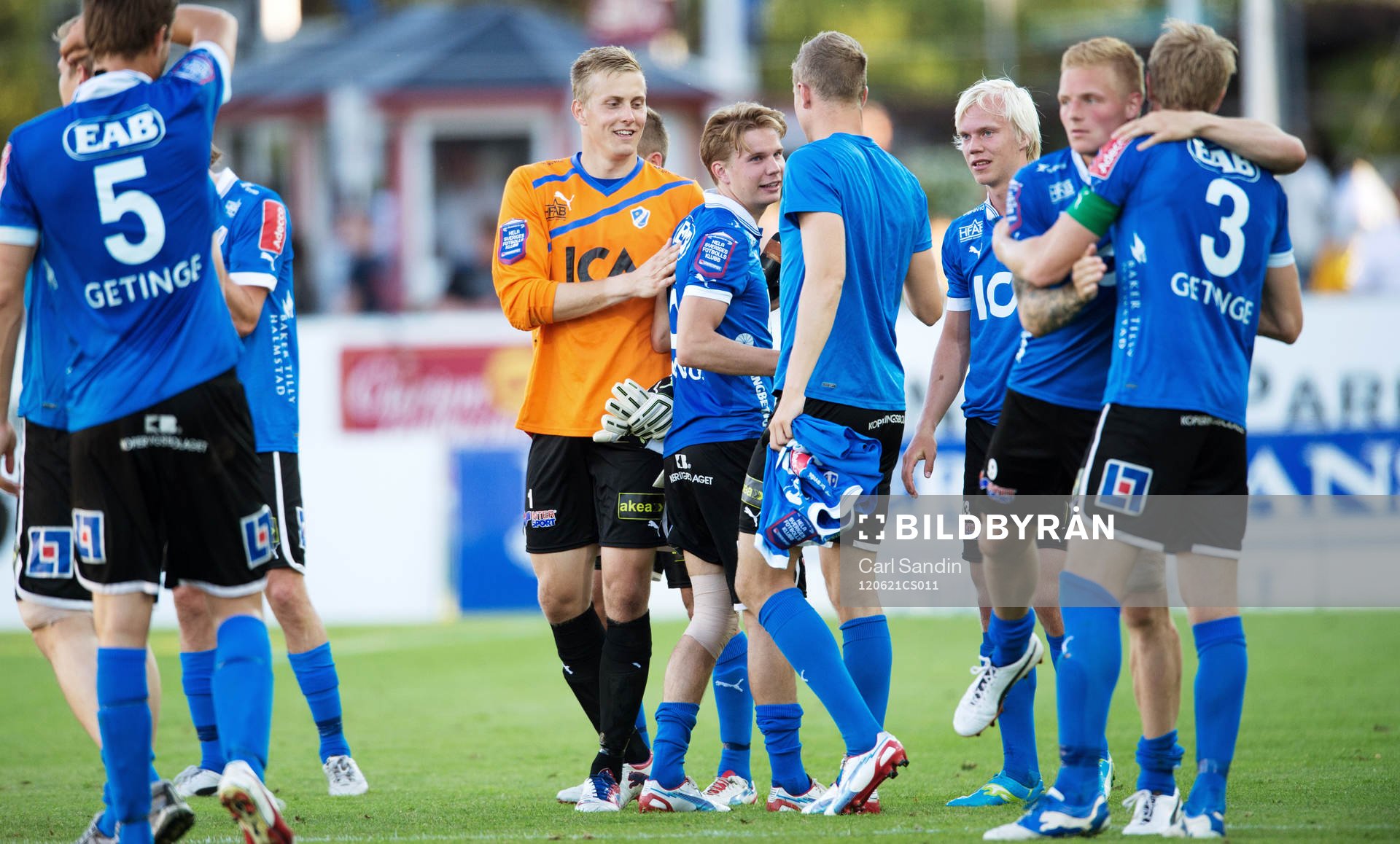  Halmstad, jubel efter matchen.