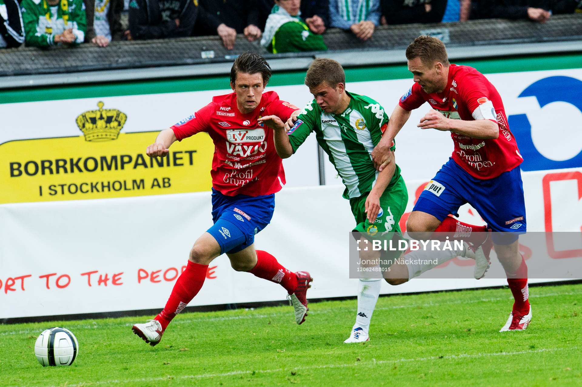 Nicklas Lindqvist, Hammarby, David Thor Vidarsson (höger),