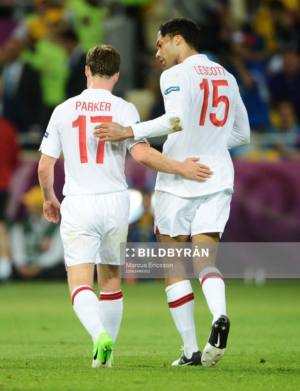 Scott Parker och Joleon Lescott, England
