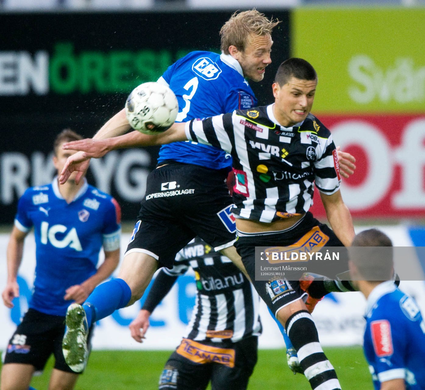 2-målsskytten Luka Mijaljevic, Landskrona, mot Johnny