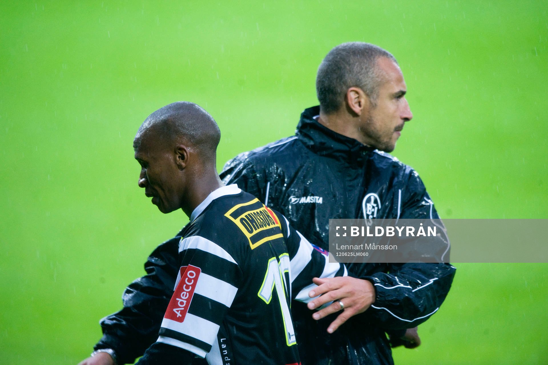 Henrik Larsson, tränare, Landskrona och Bradley Ralani