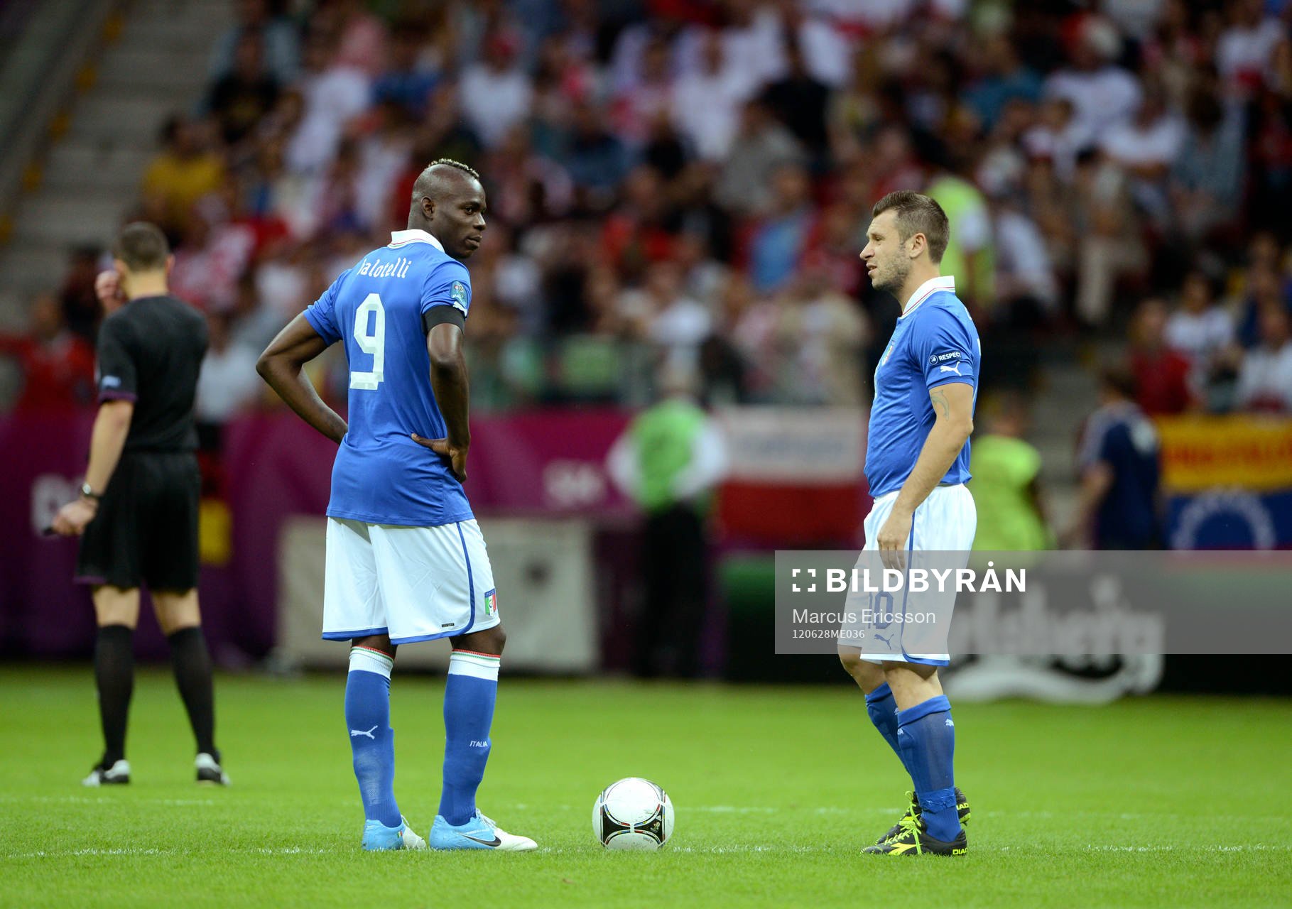 Mario Balotelli och Antonio Cassano, Italien