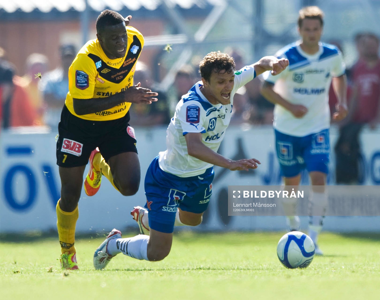 Utvisning, Dominique Kivuvu, Mjällby, river ner Shpetim