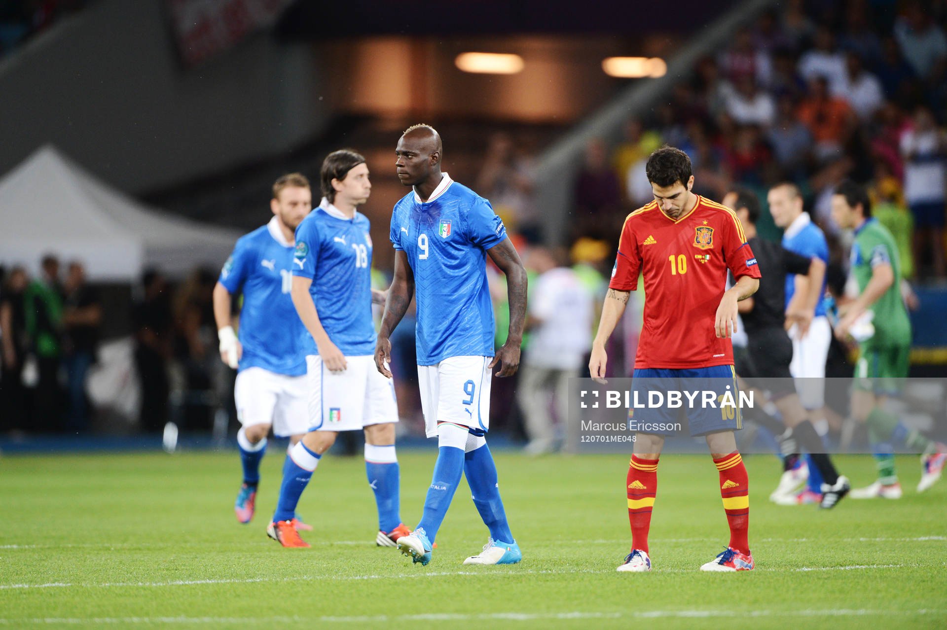 Mario Balotelli, Italien och Cesc Fabregas, Spanien