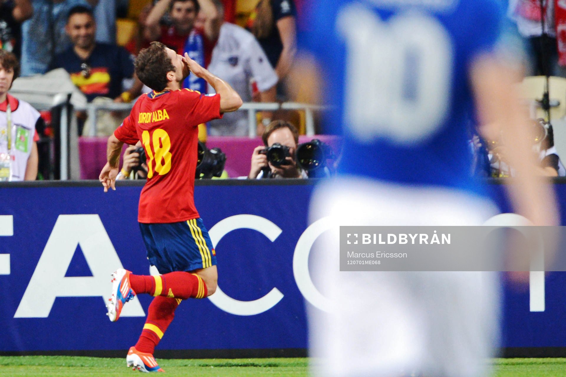 Jordi Alba, Spanien, glädje, jubel