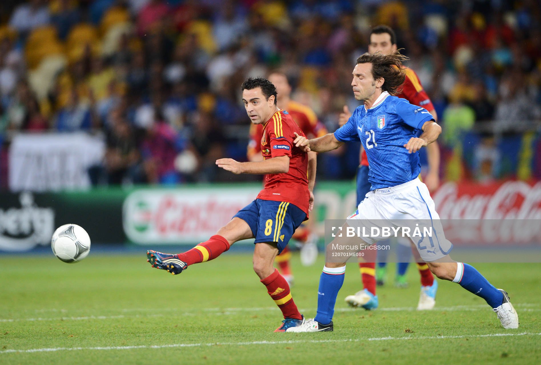 Xavi, Spanien och Andrea Pirlo, Italien