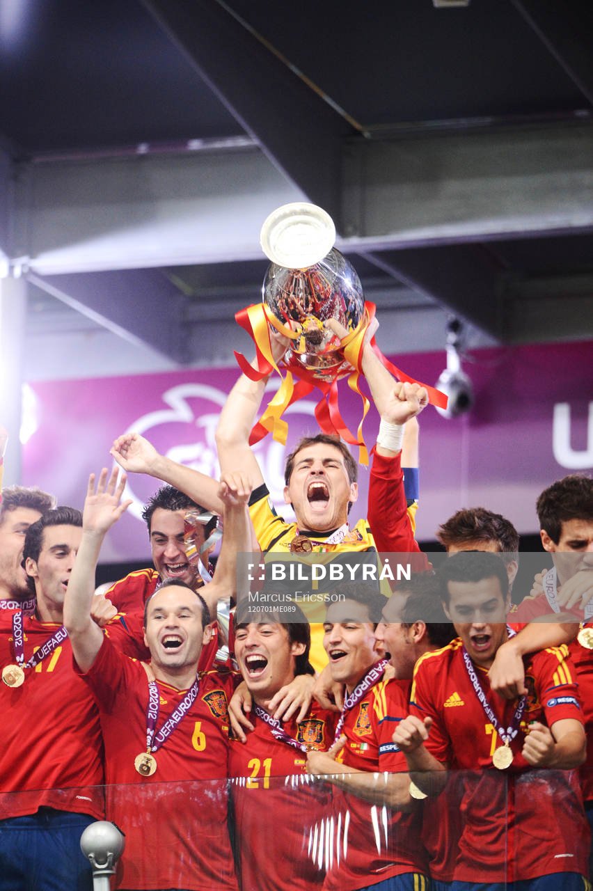 Spanien, EM-segrare, glädje, jubel
