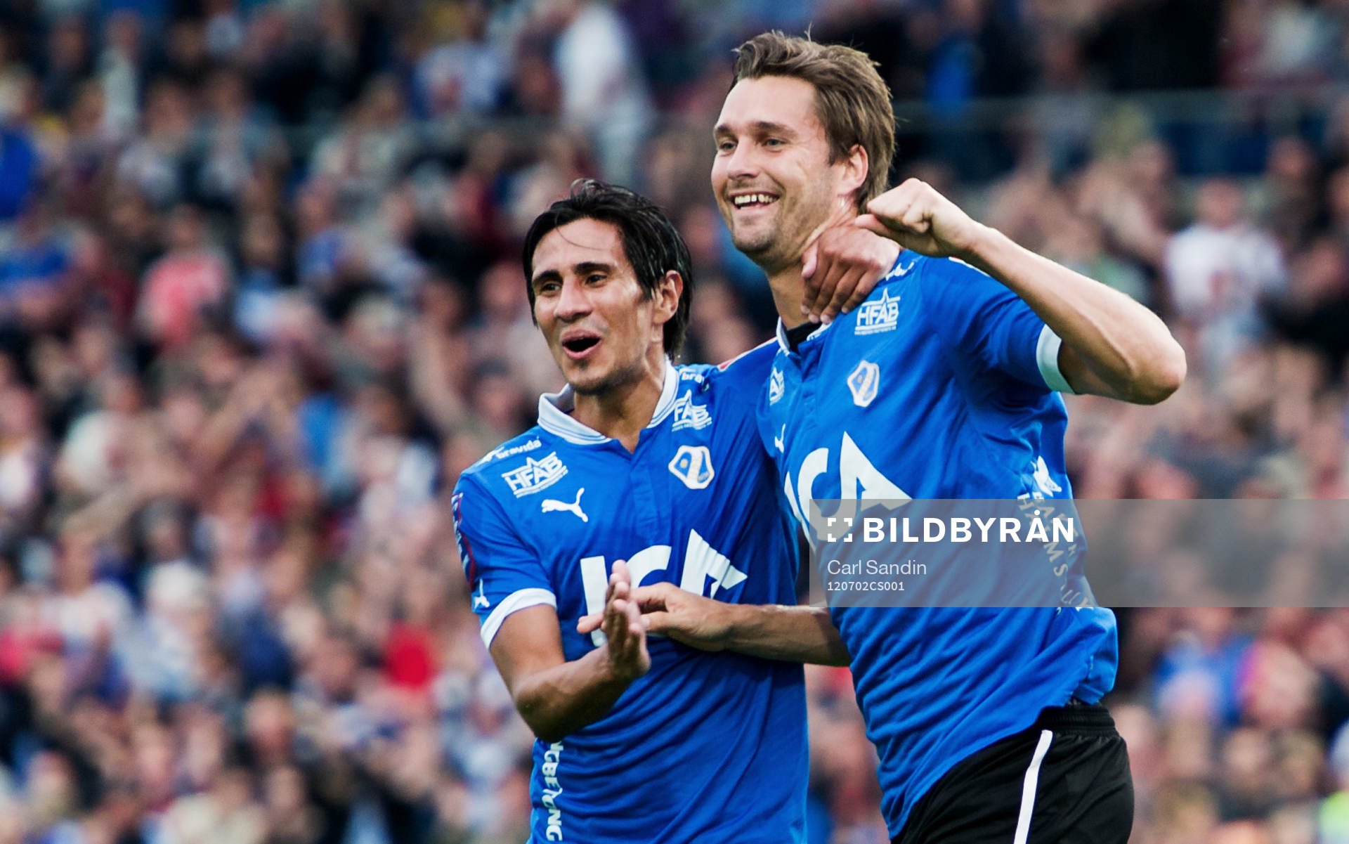  Antonio Rojas, Peter Nyström, Halmstad, jubel, 1-0.