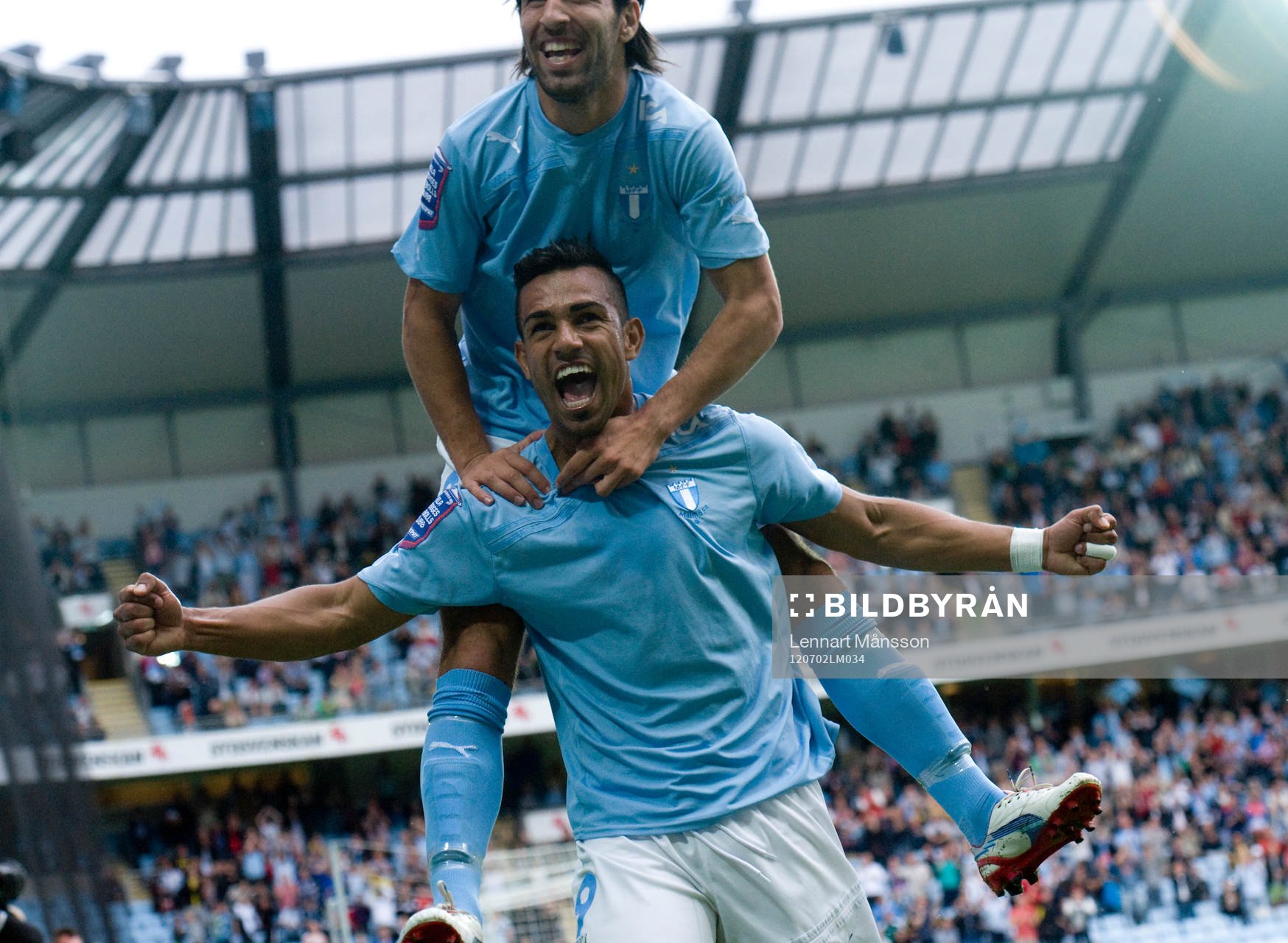 1-0, Wilton Figueiredo, Malmö, jubel med Jimmy Durmaz