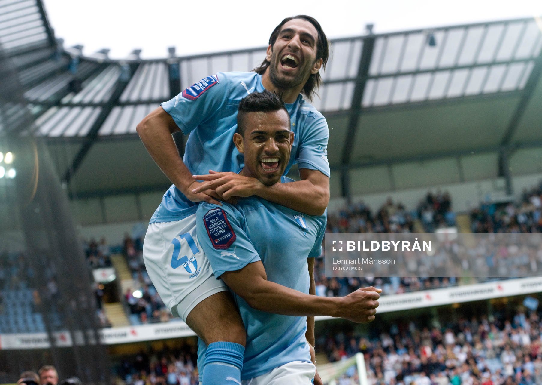 1-0, Wilton Figueiredo, Malmö, jubel med Jimmy Durmaz