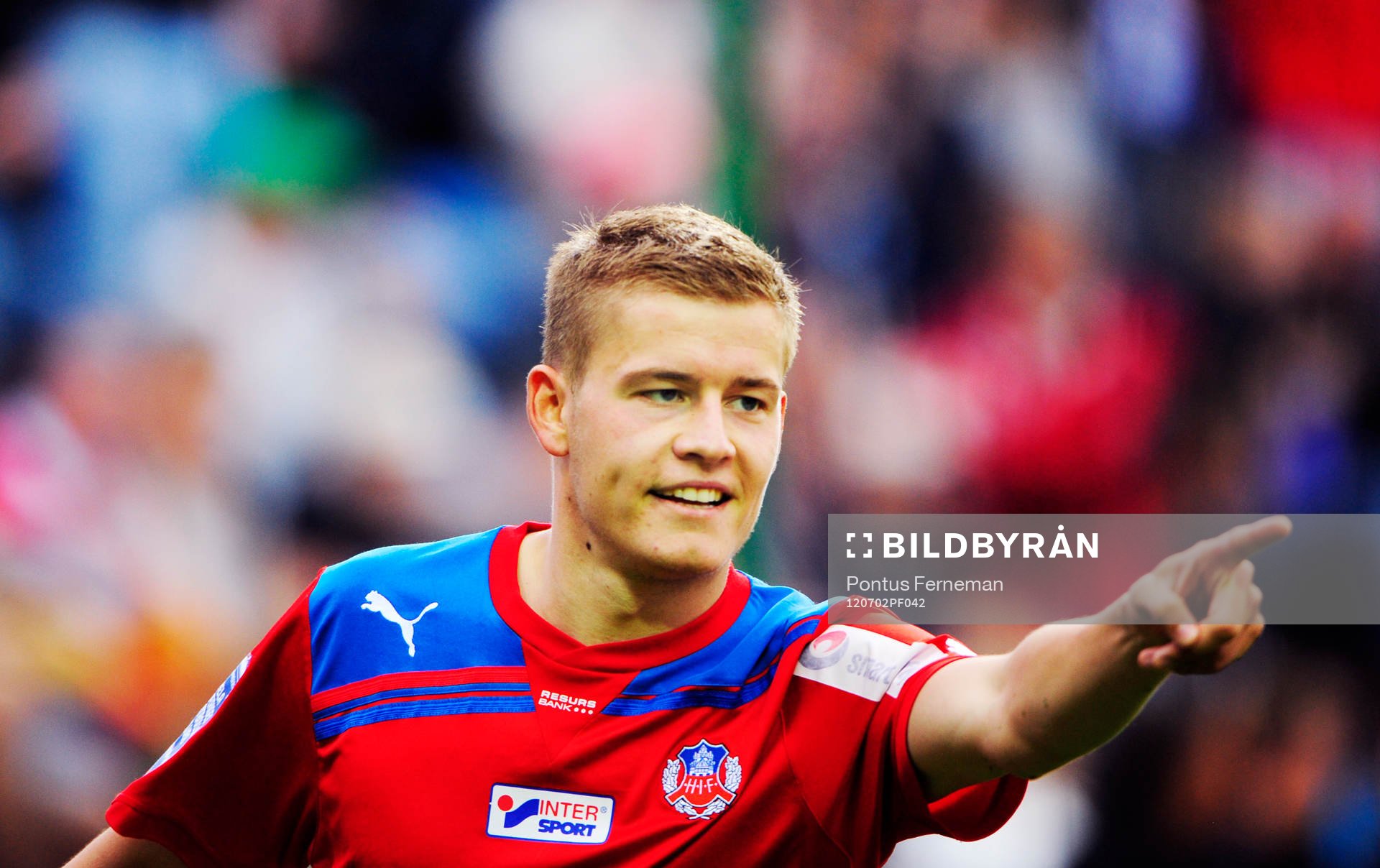  Alfred Finnbogason, Helsingborg, glädje, jubel efter 3-0