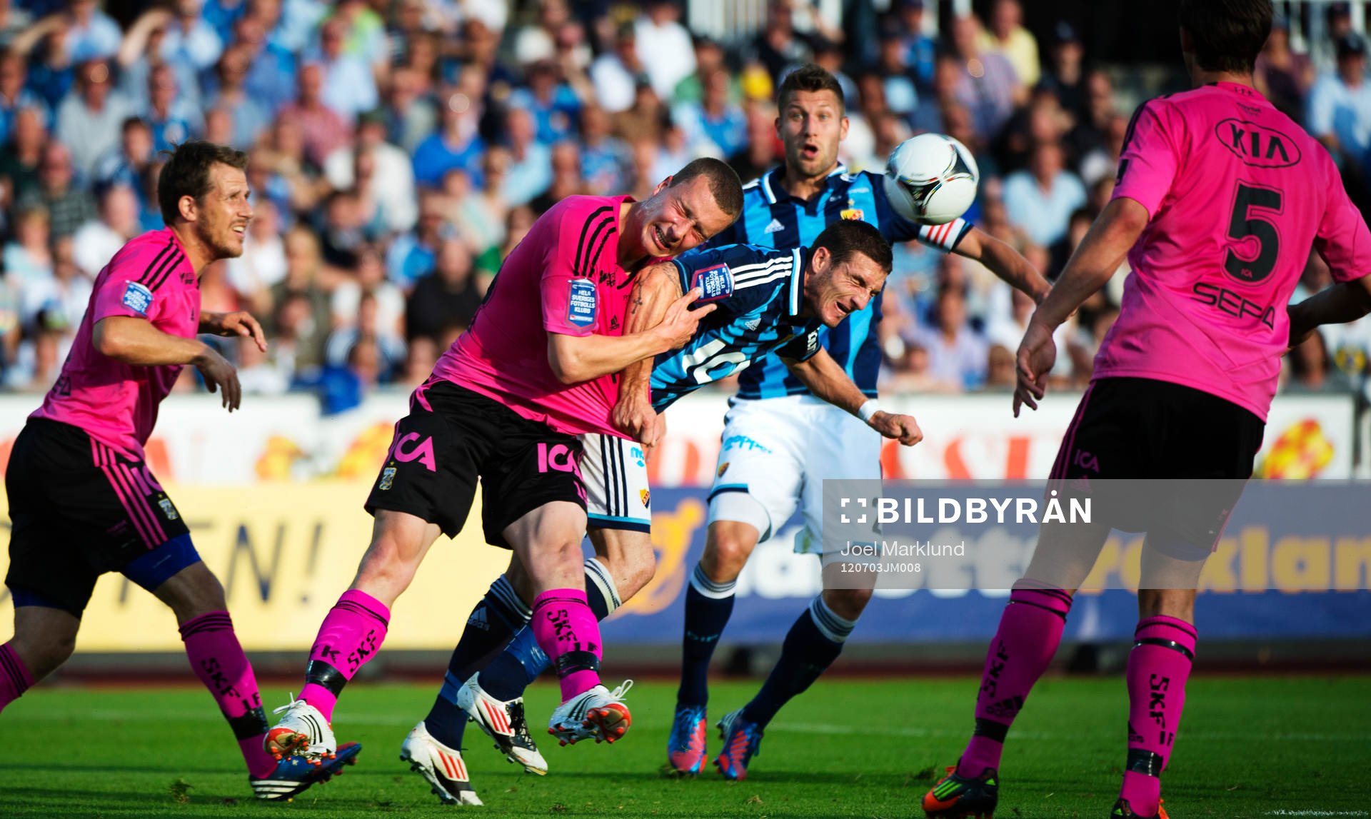 James Keene, Djurgården, nickar in 1-1