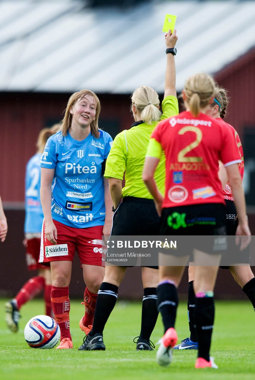 Varning, gult kort, Sofie Persson, Piteå