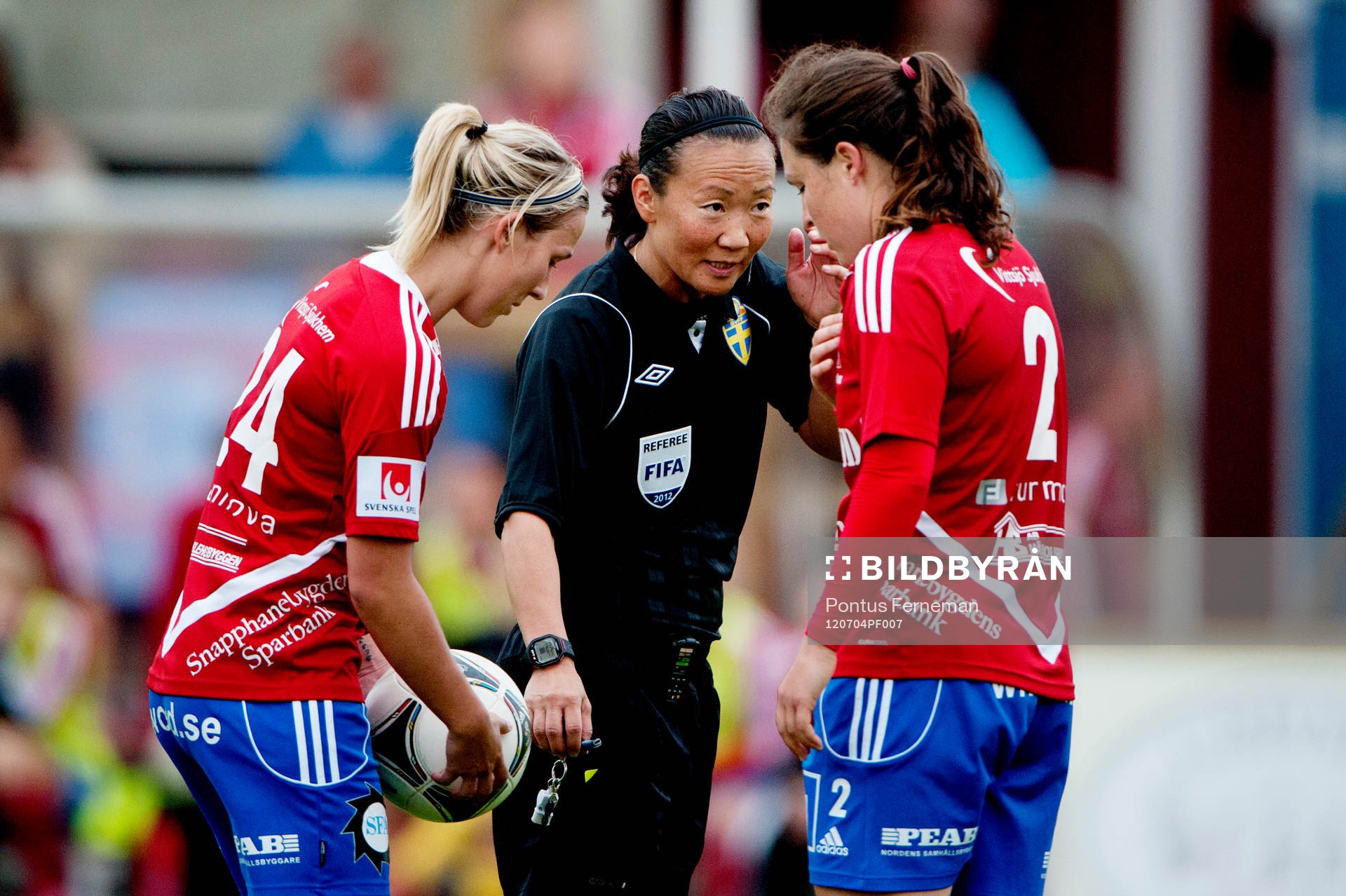  Kirsty Yallop, Vittsjö, Jenny Palmqvist, domare, Kendall Fletcher, Vittsjö.