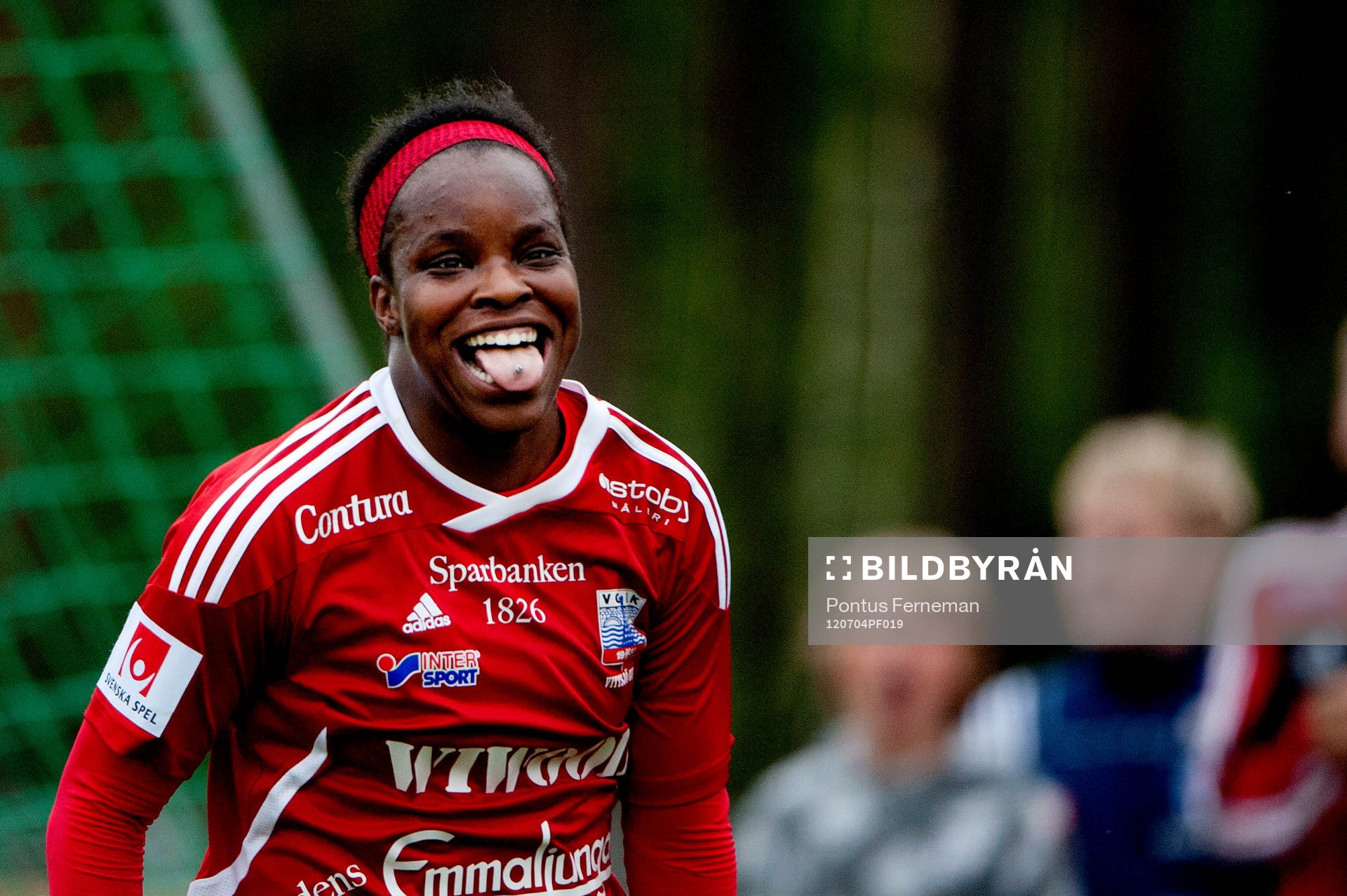  Danesha Adams, Vittsjö, jubel efter 1-0.