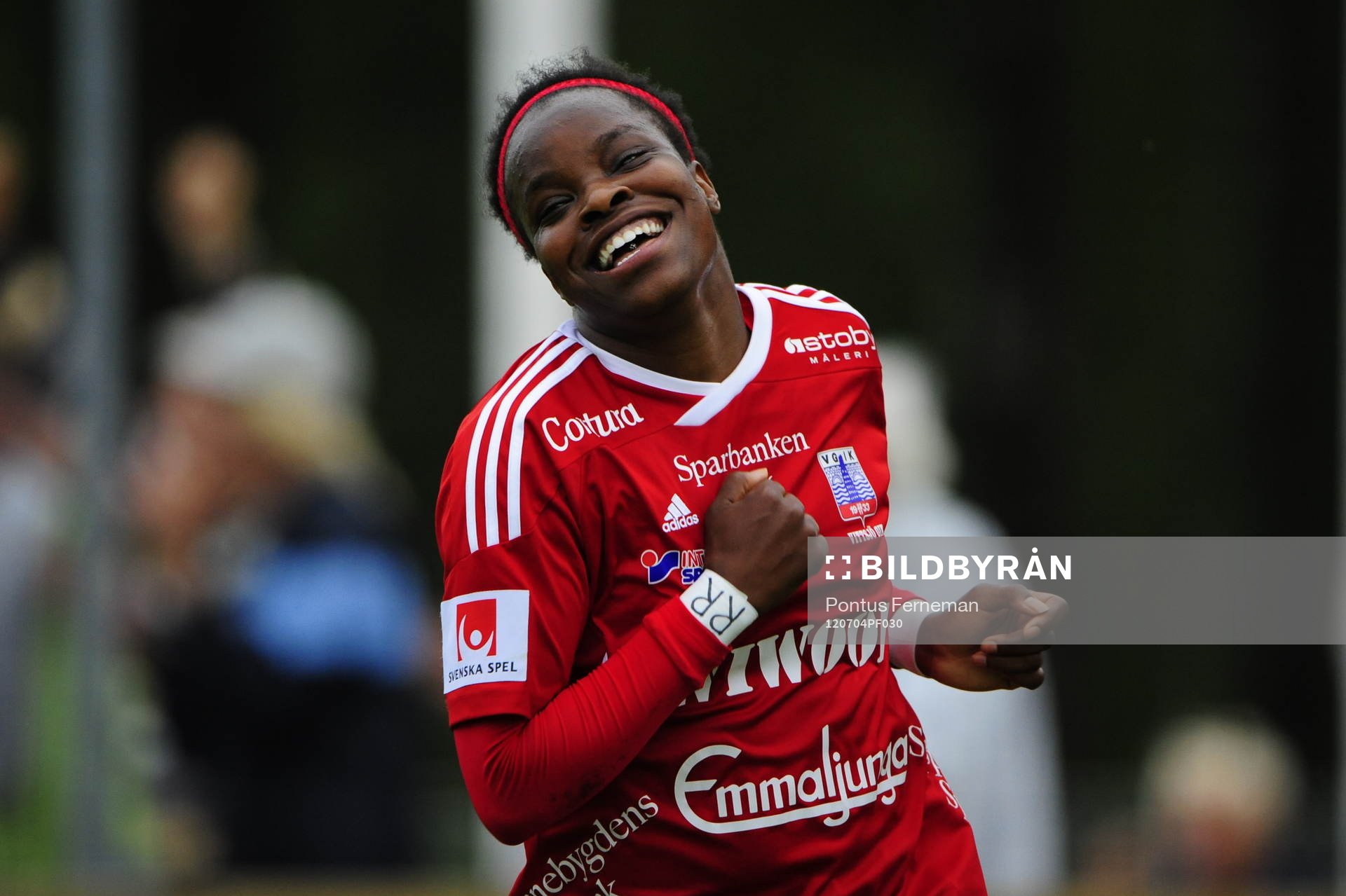  Danesha Adams, Vittsjö, jubel efter 1-0.