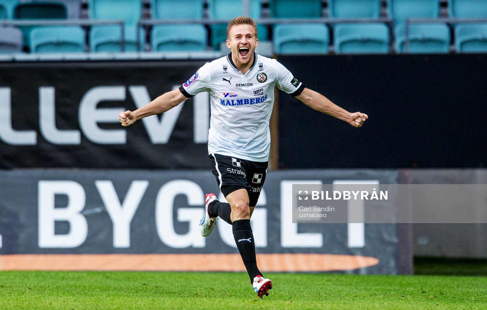  Daniel Bamberg, Örebro, jubel, 0-1.