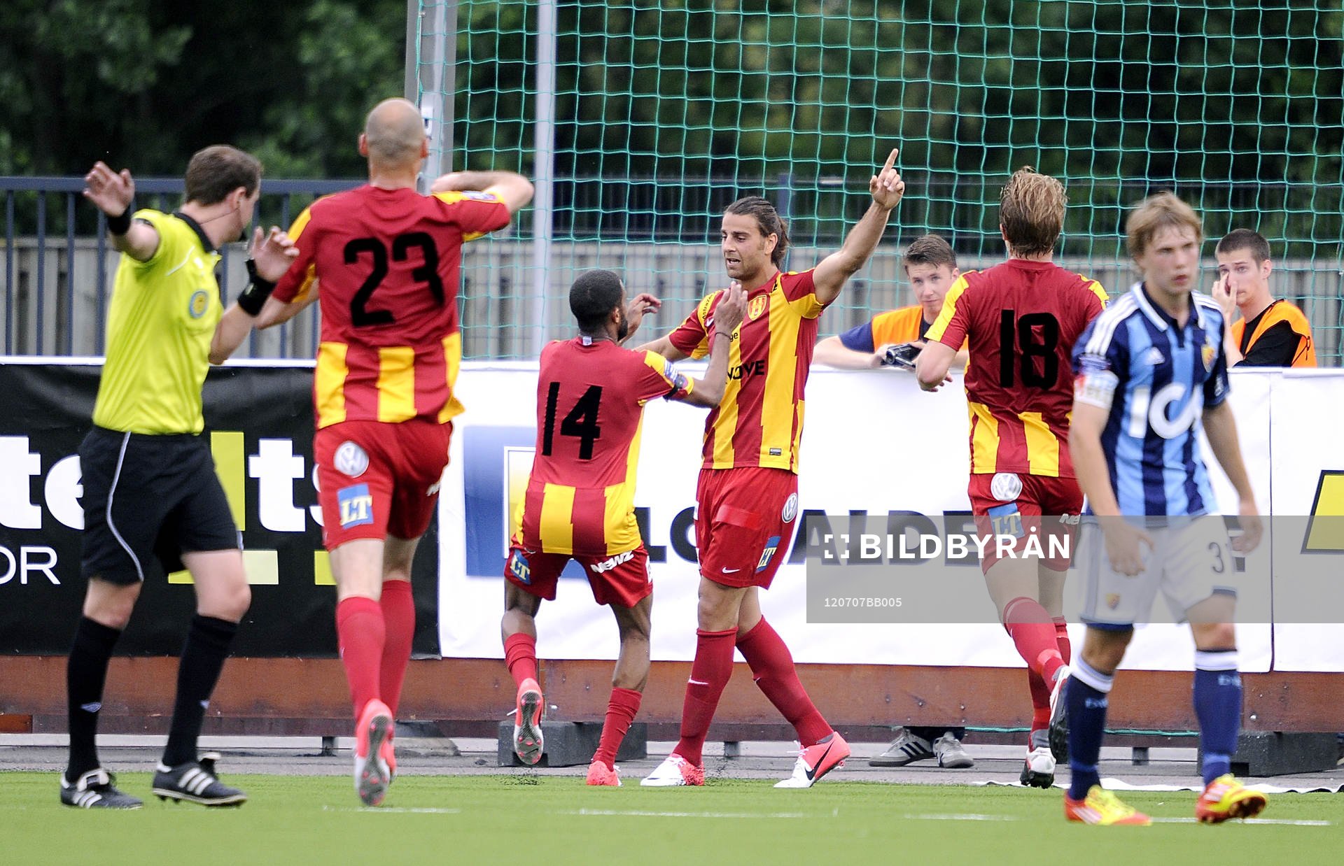  George Mourad, Syrianska, jubel efter 1-0.