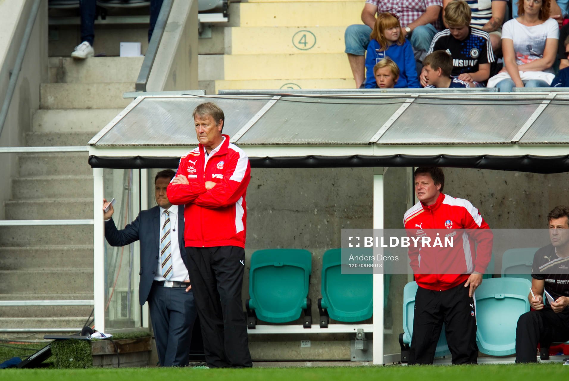 Åge Hareide, tränare Helsingborg och Stefan Schwarz