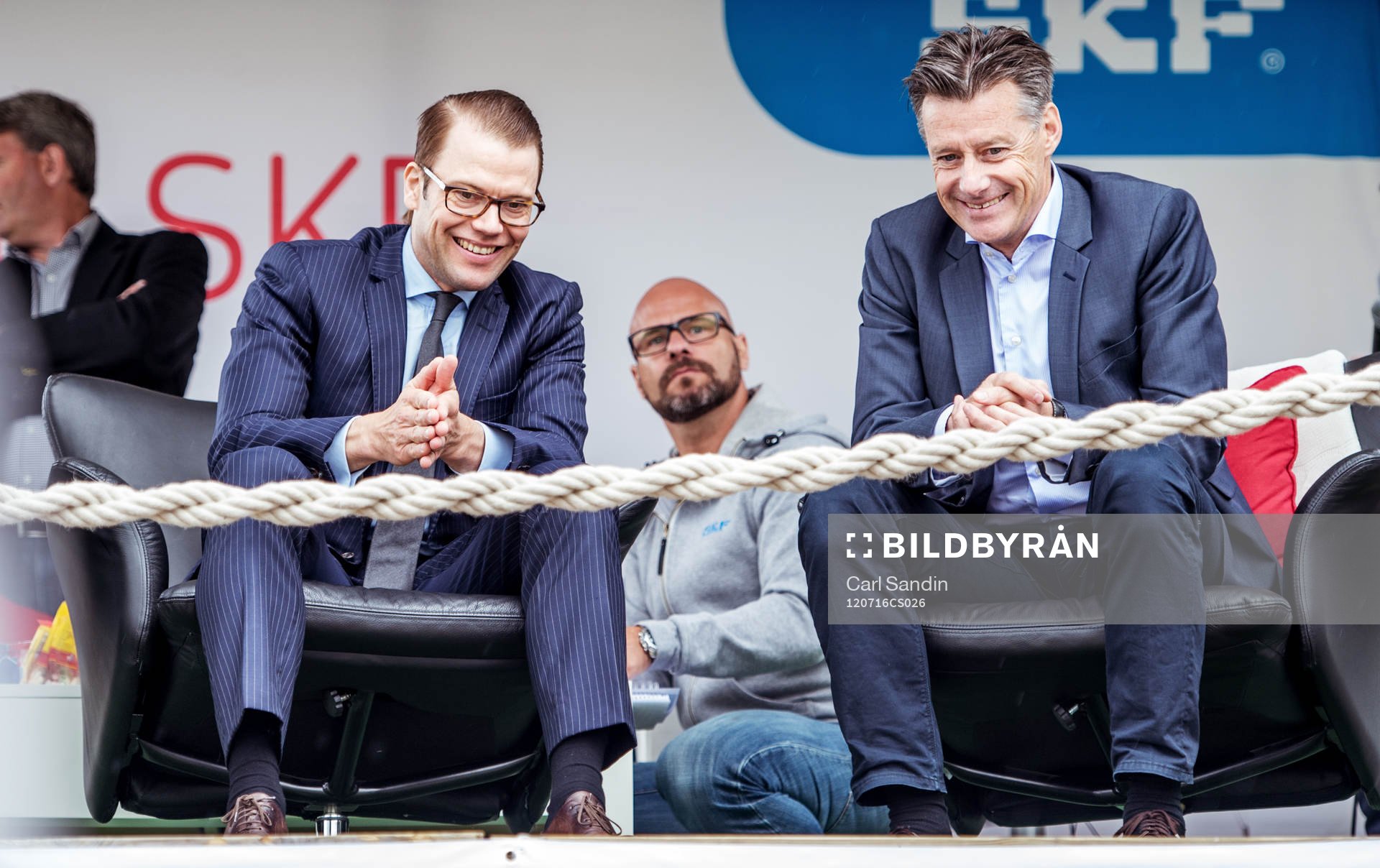 Prins Daniel med Stefan Lundin, sportdirektör SEF