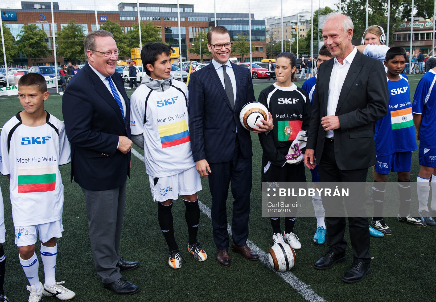 Tom Johnstone, VD SKF, Prins Daniel, Dennis Andersson,