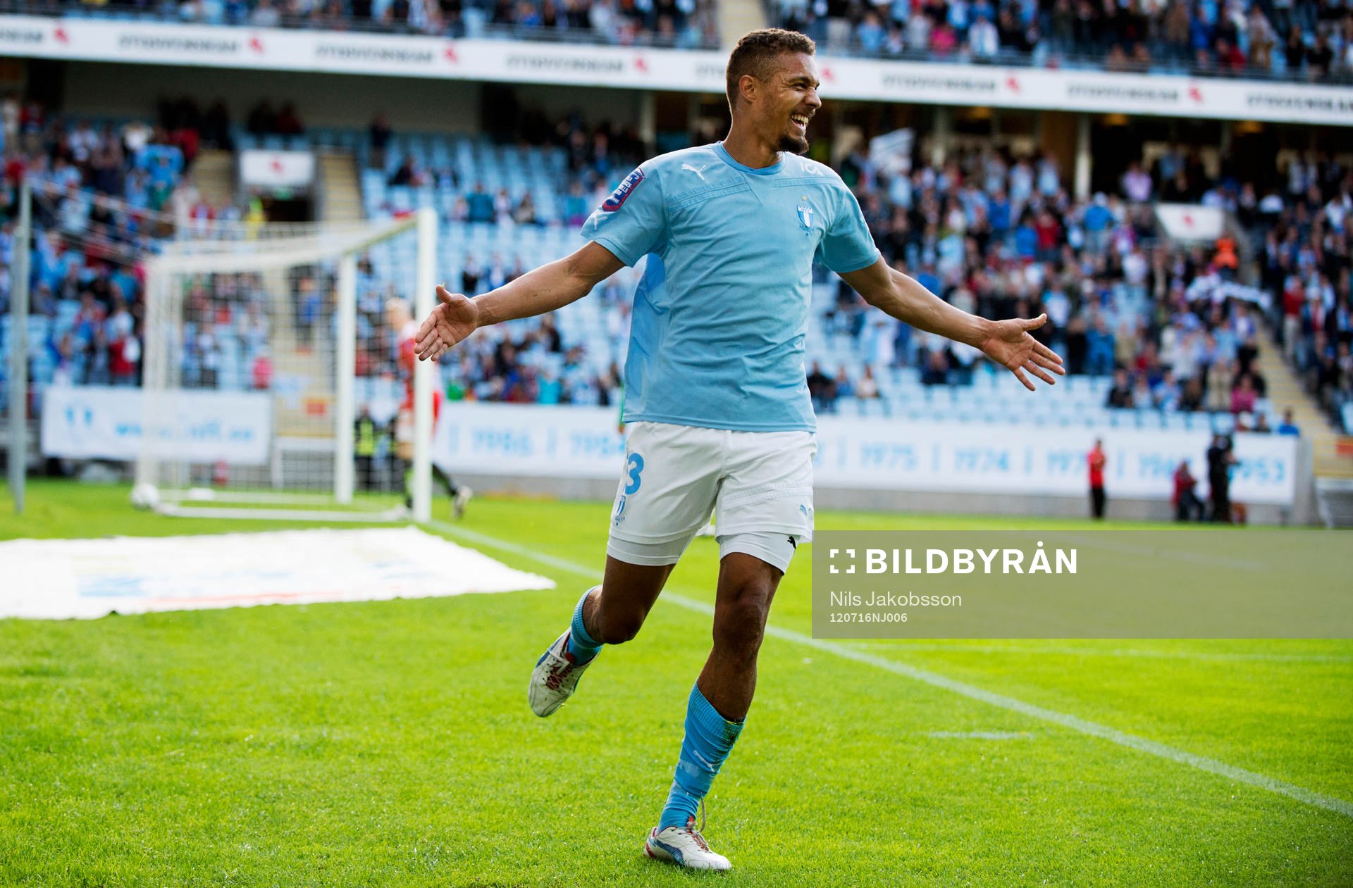 Mathias Ranégie, Malmö FF, jubel vid 2-0