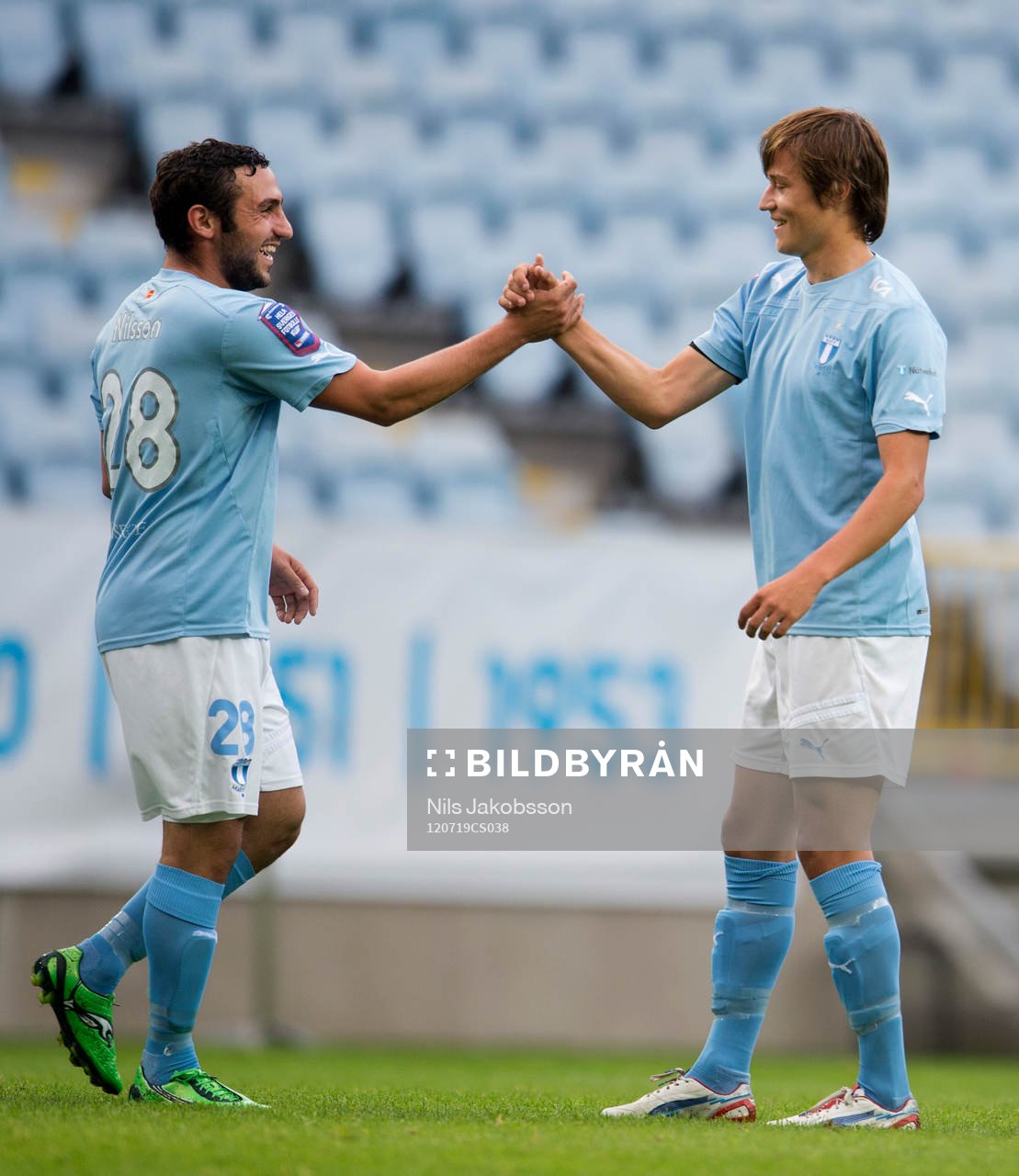 Alexander Nilsson, Simon Thern, Malmö FF jubel, 1-0