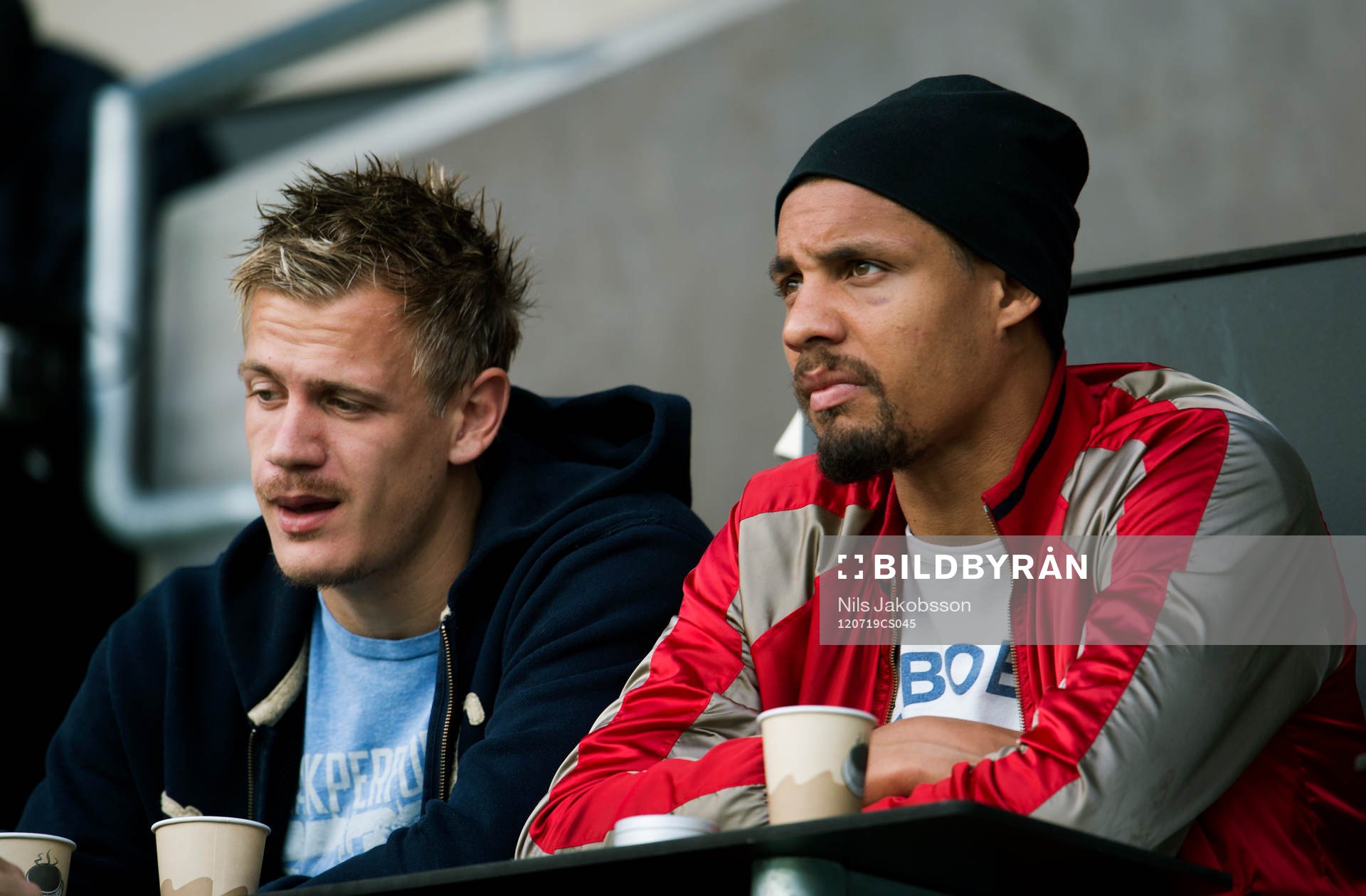 på läktaren, Johan Dahlin, målvakt, Mathias Ranégie,