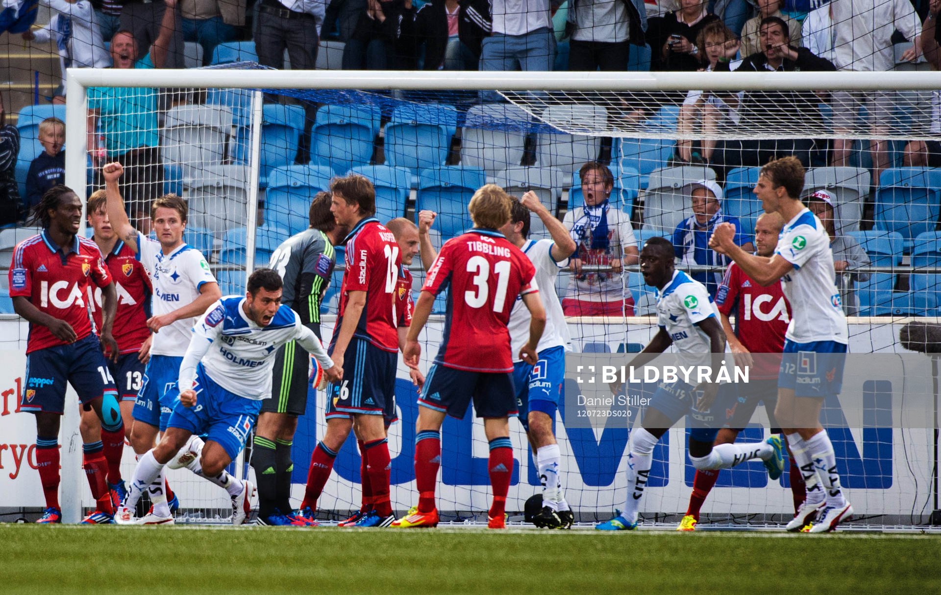 Imad Khalili, IFK Norrköping, gör 1-1, jubel