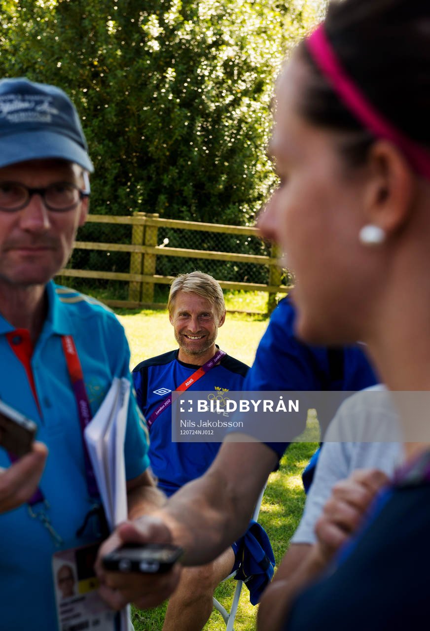 Thomas Dennerby, förbundskapten Lotta Schelin