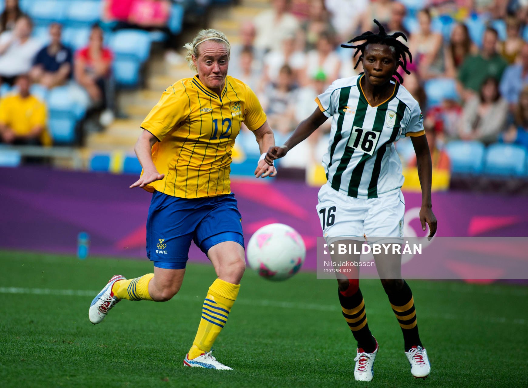 OS 2012, Fotboll, Dam, Sverige - Sydafrika: Marie Hammarström, Sverige.
