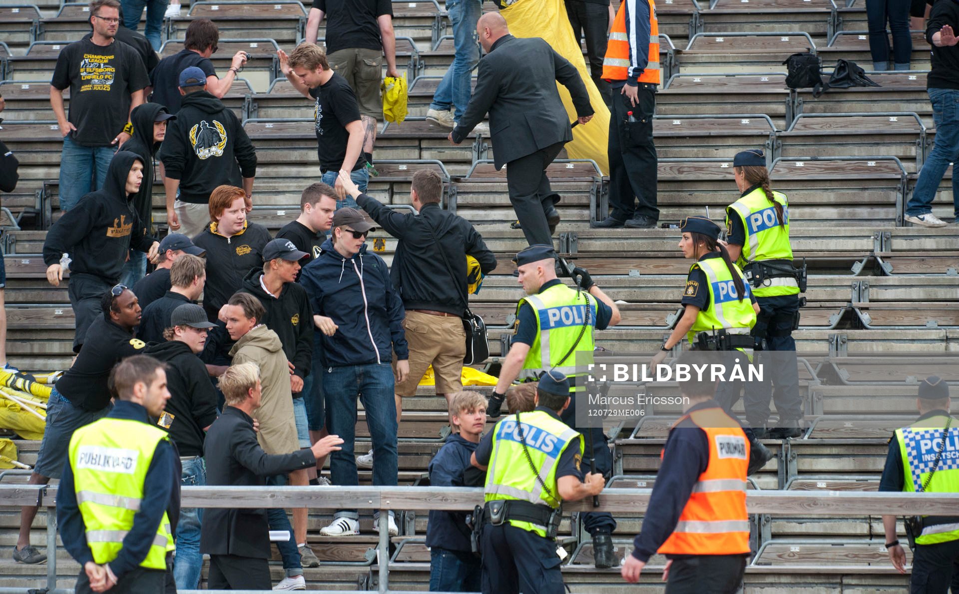 Elfsborgsfansen hamnade i bråk med polisen
