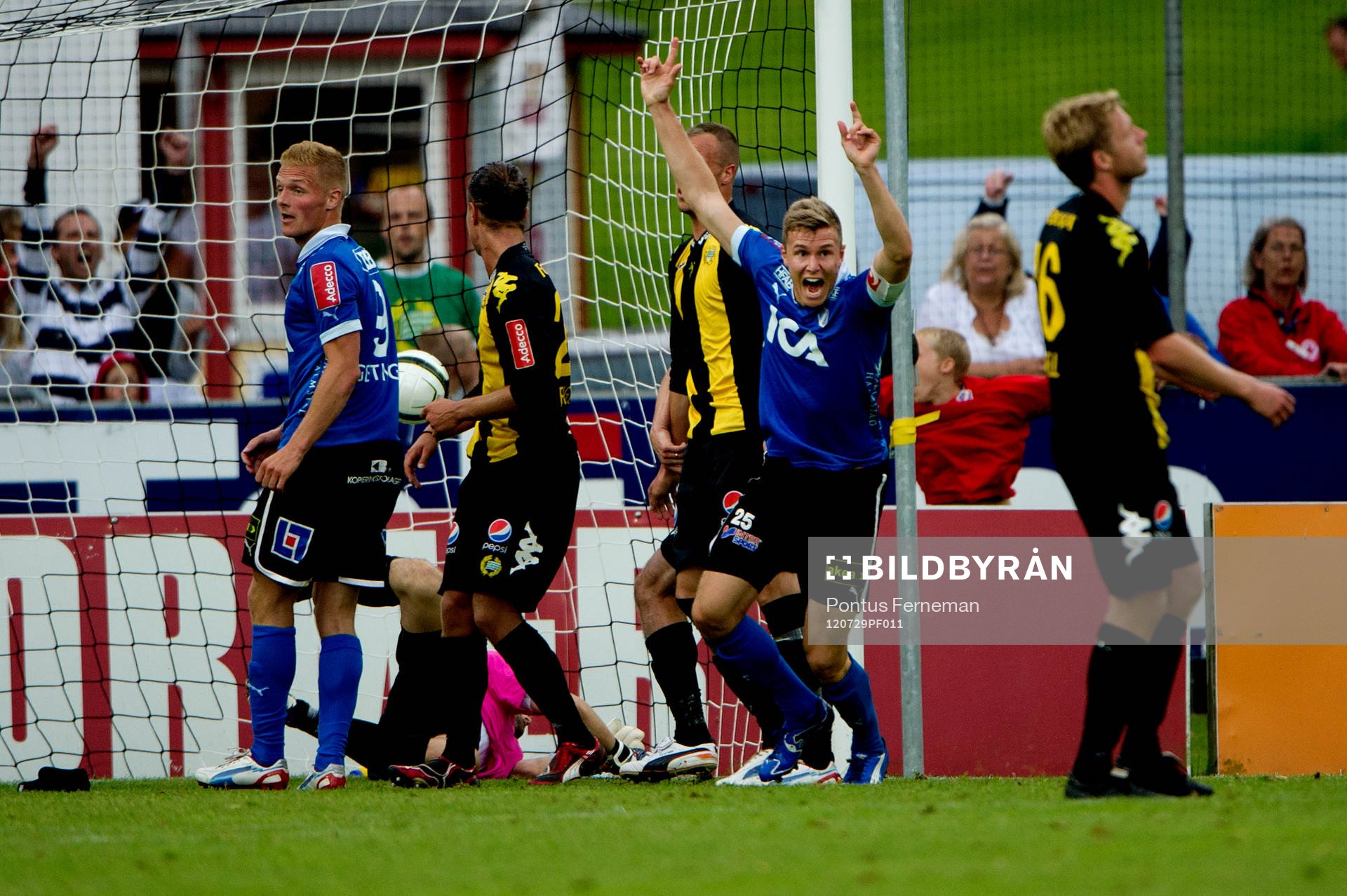 Richard Magyar, Halmstad, jubel, 1-0