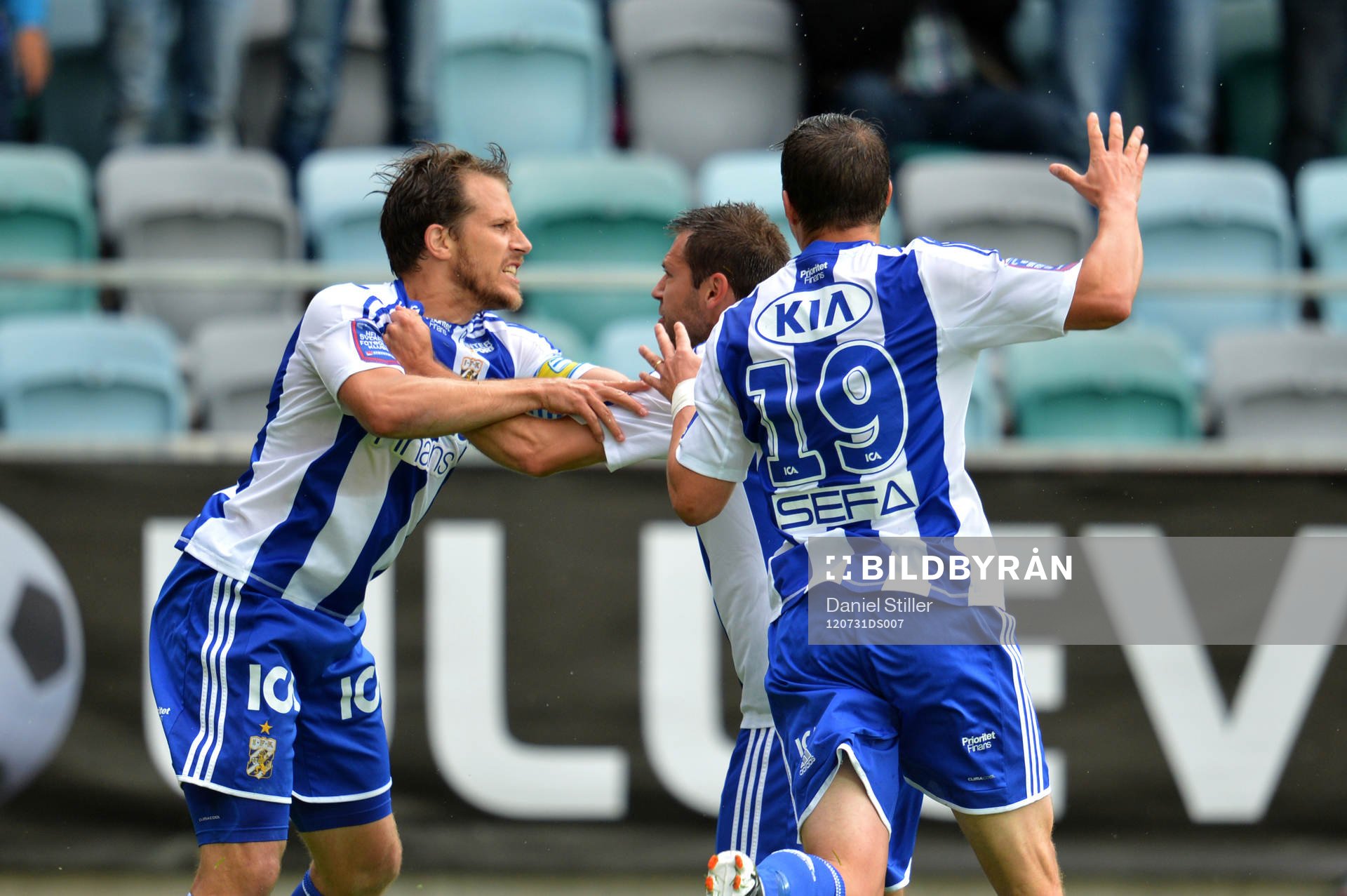 Tobias Hysén, Göteborg, gör 1-0, jubel