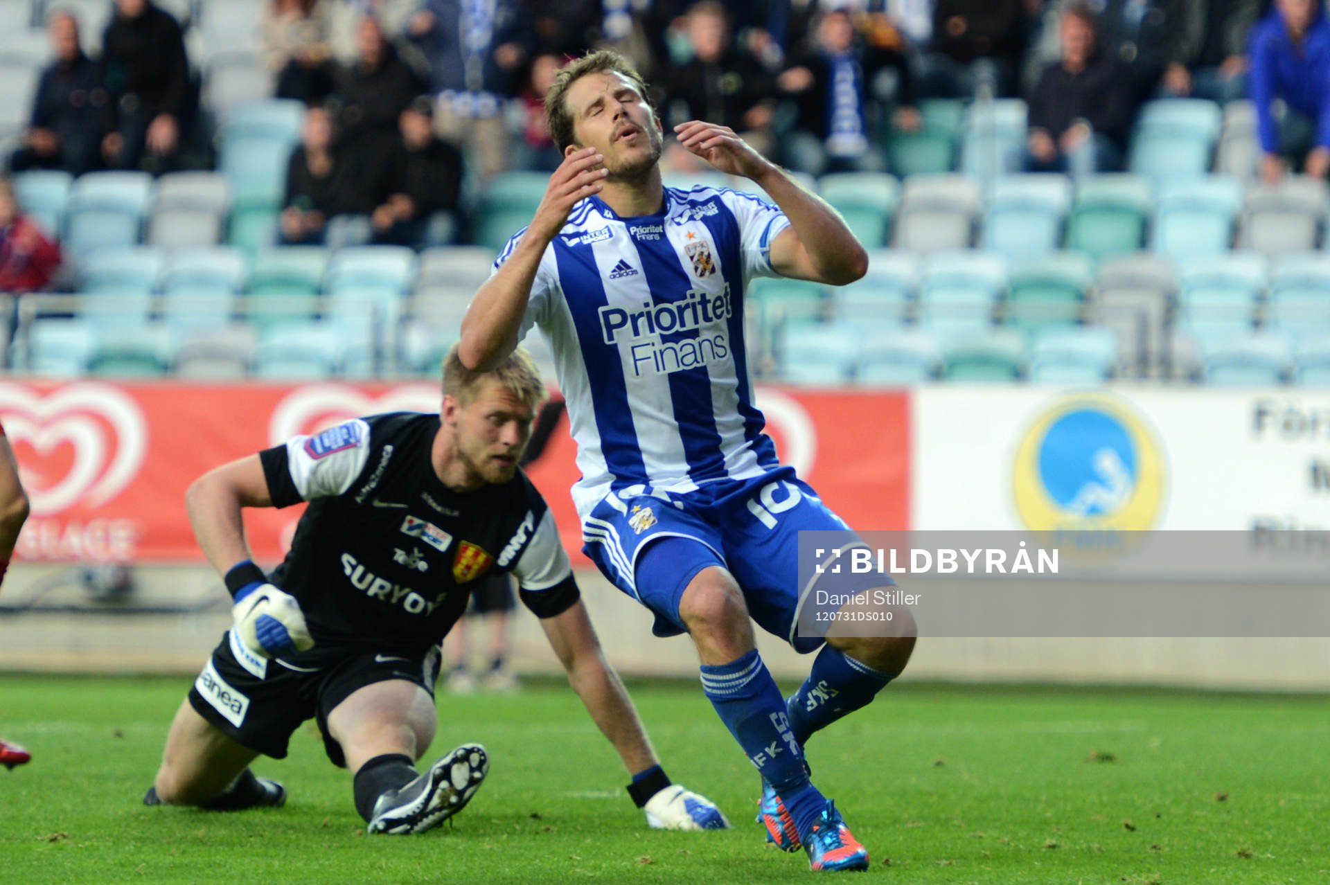 Tobias Hysén, Göteborg, missar en målchans