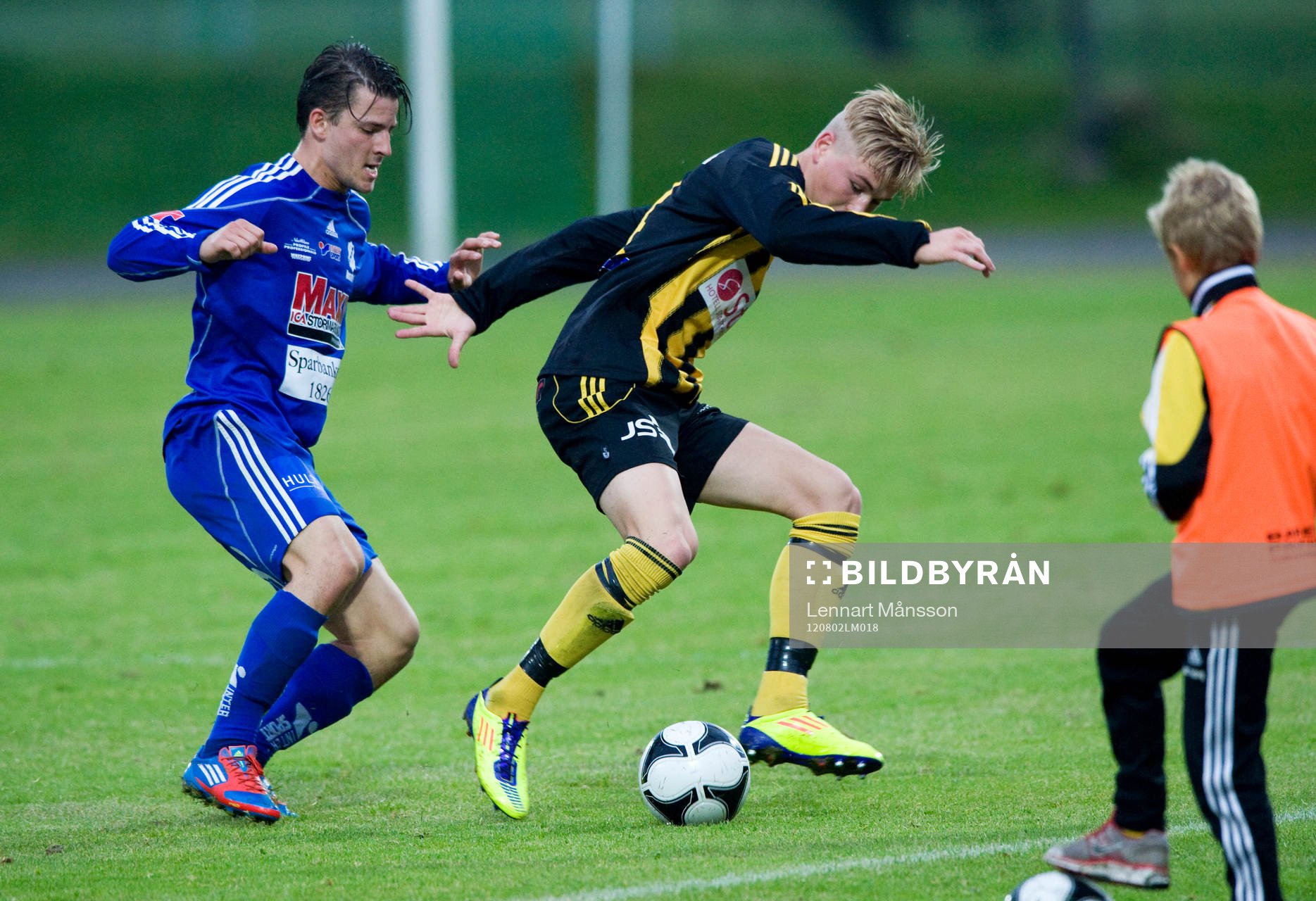 Linus Svensson, Hässleholm, bollkalle i förgrunden