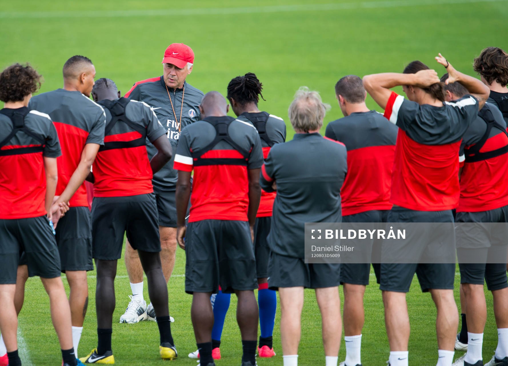 Zlatan Ibrahimovic på PSGs träning dagen innan