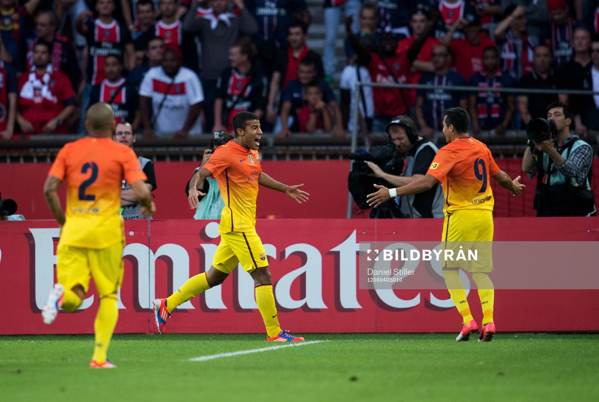 Rafinha, Barcelona, gör 0-1, jubel