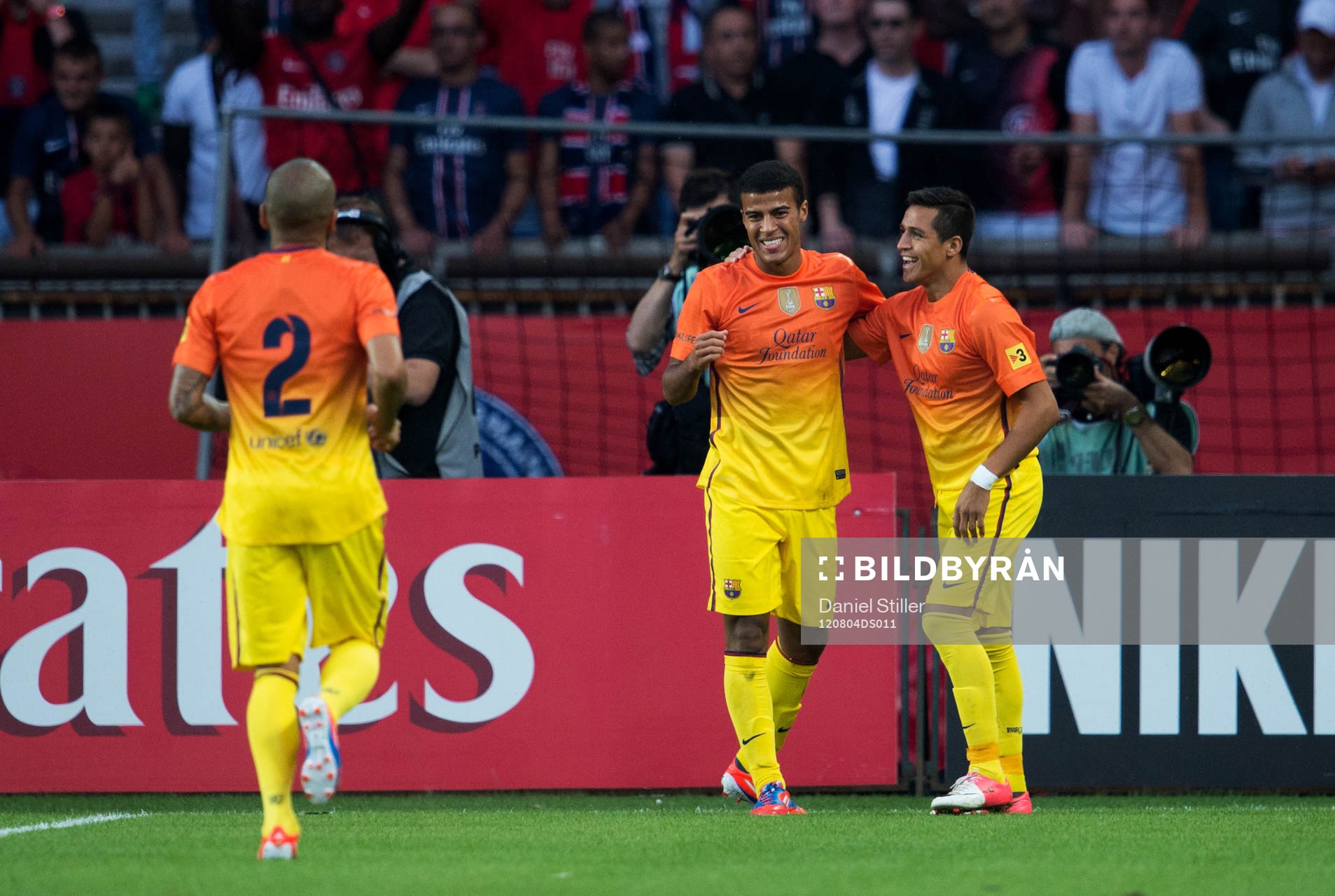  Rafinha, Barcelona, gör 0-1, jubel