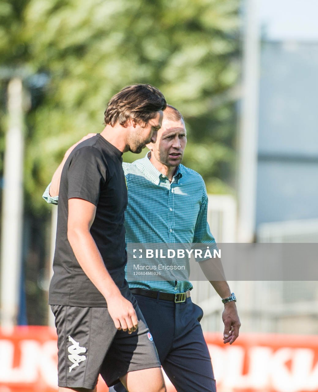 Rami Shaaban och Gregg Berhalter, tränare Hammarby