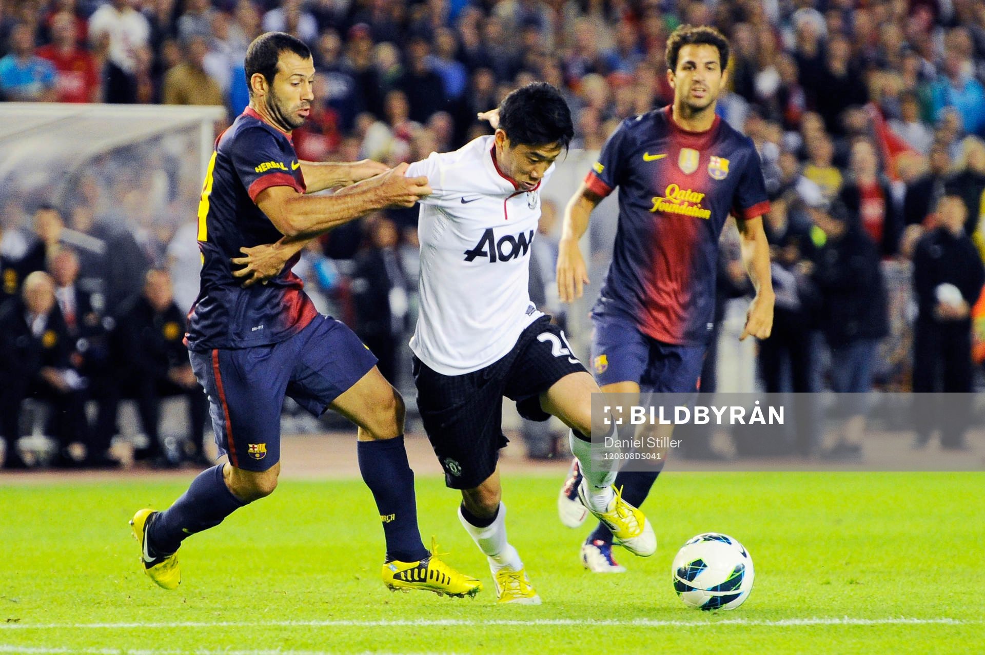  Javier Mascherano, Barcelona och  Shinji Kagawa, Manchester United.