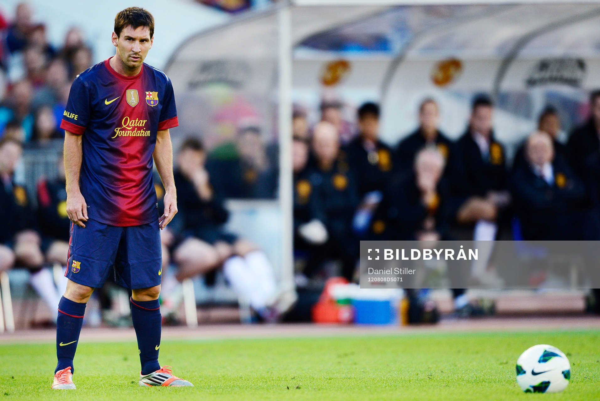 Lionel Messi, Barcelona, gör sig reda att lägga en