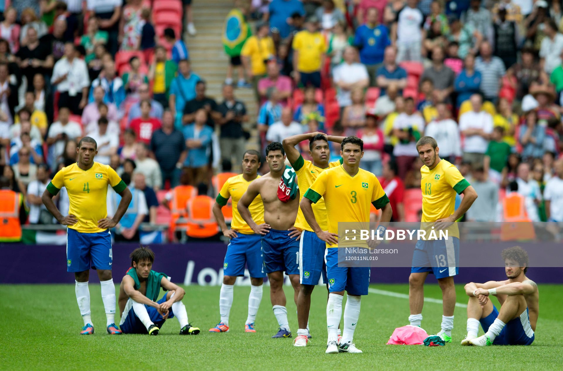 De Brasilianska spelarna deppar