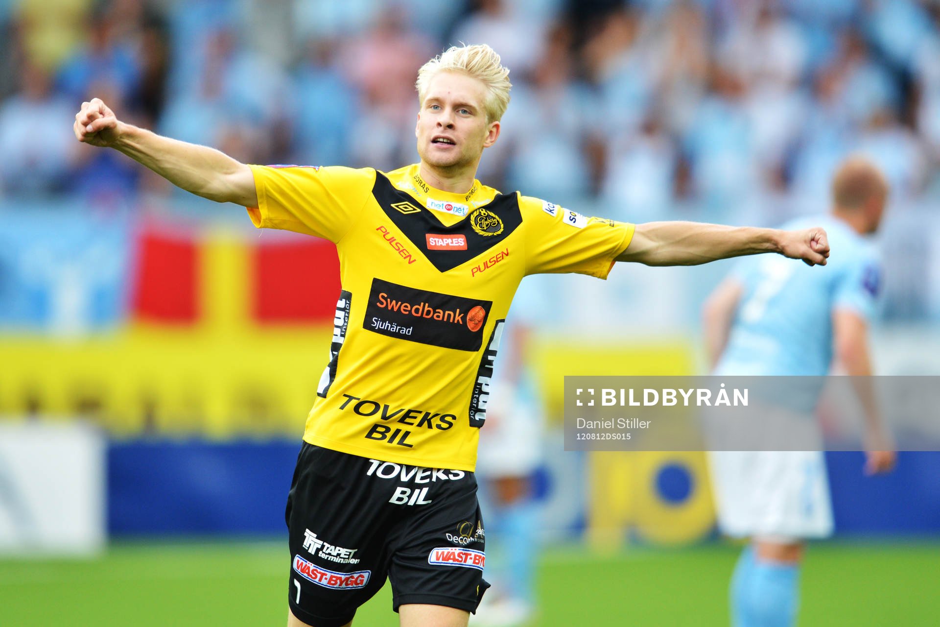 Johan Larsson gör 1-0 för Elfsborg, glädje, jubel