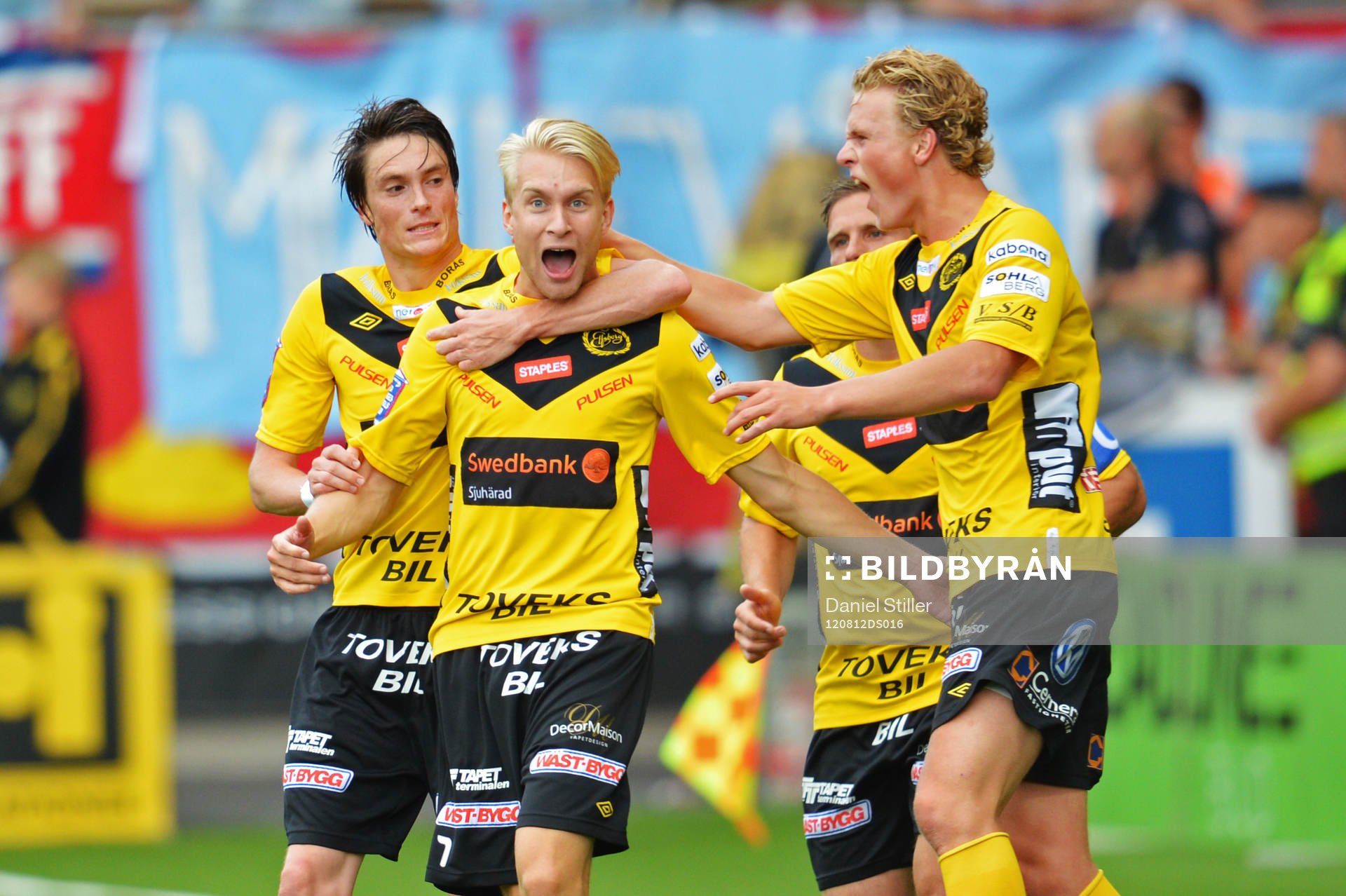 Johan Larsson gör 1-0 för Elfsborg, glädje, jubel