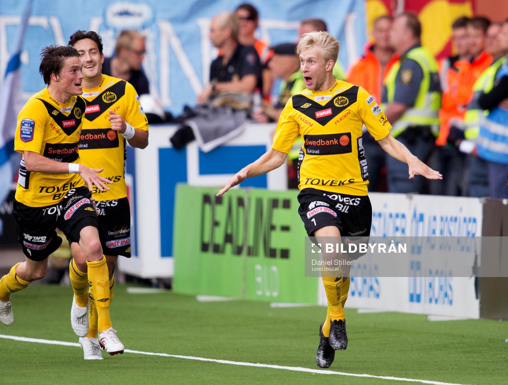 Johan Larsson, Elfsborg, gör 1-0. Jubel