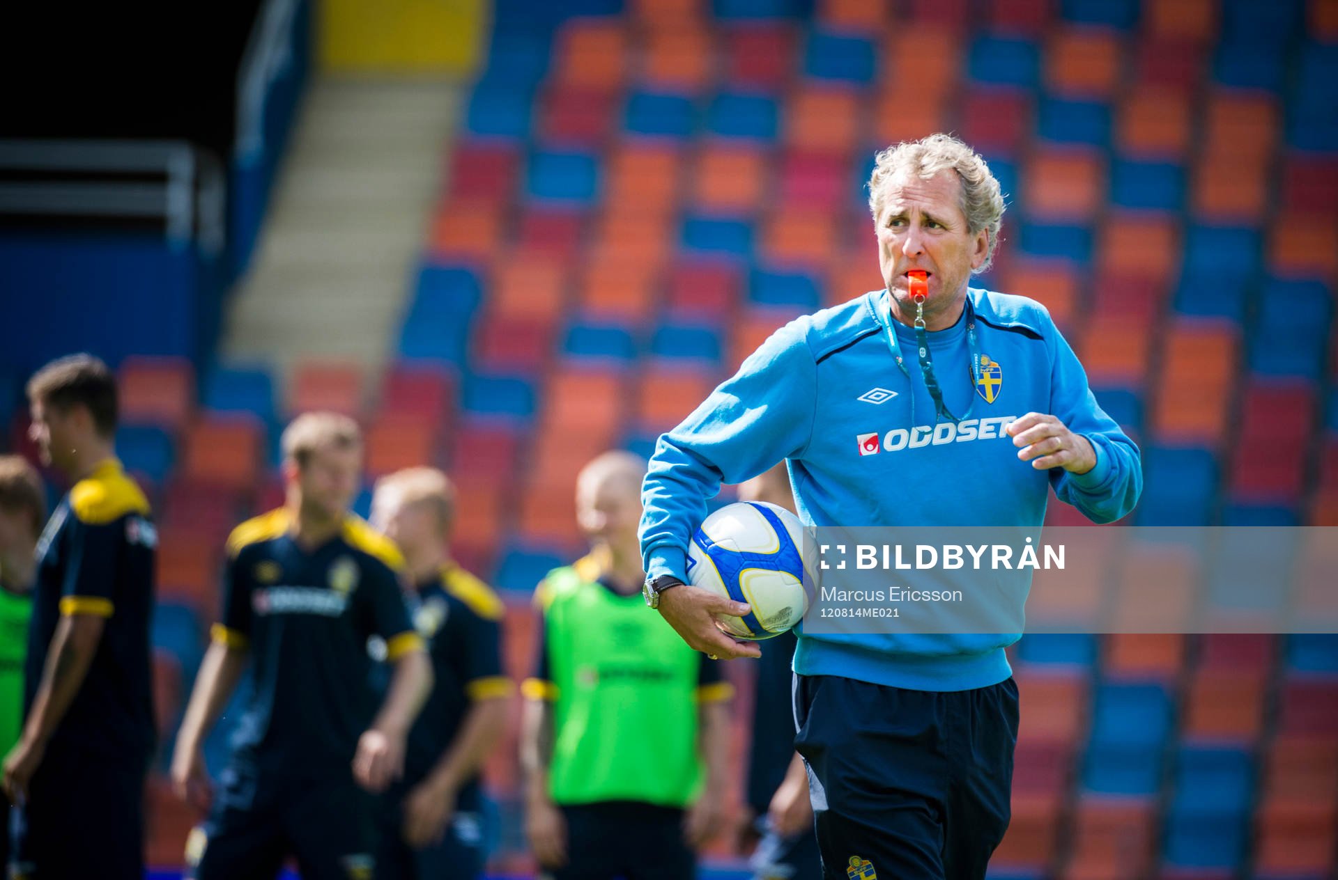 Sverige träning på Råsunda. Erik Hamrén, förbundskapten