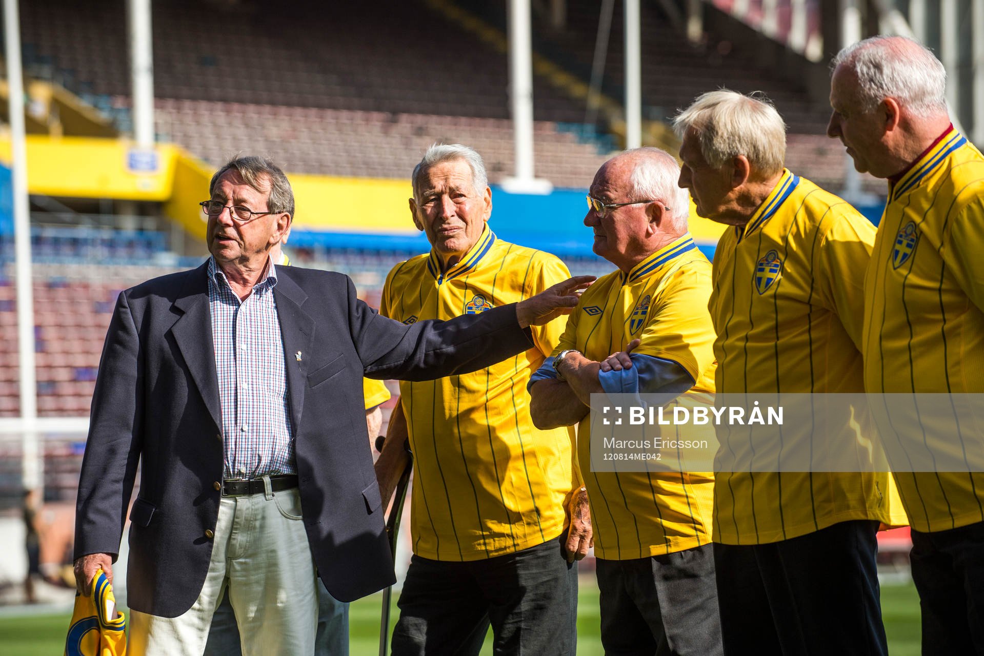 Spelare från VM finalen 1958 mellan Sverige och Brasilien