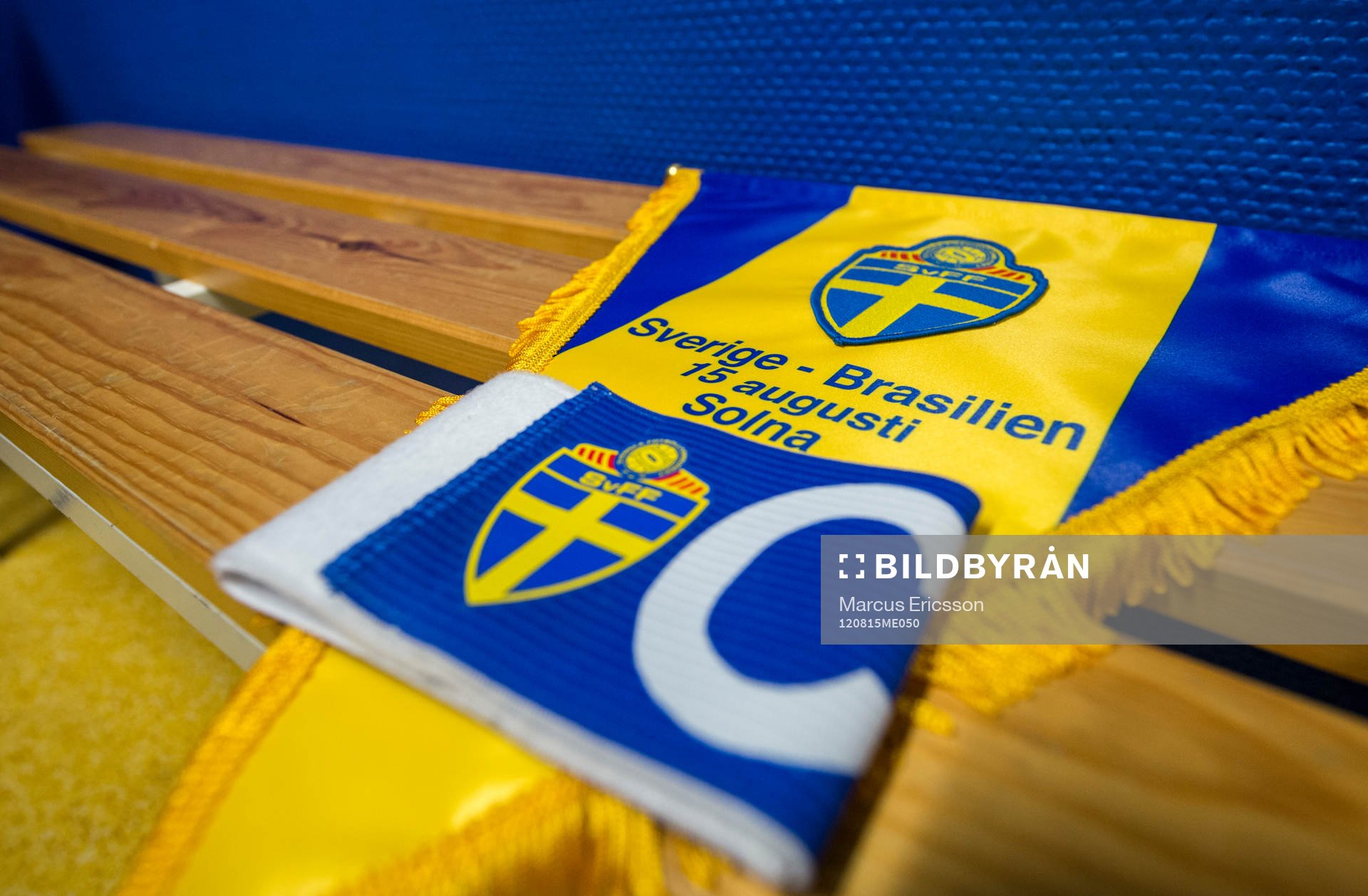 Fotboll, jubileumsmatch, Sverige - Brasilien: Sveriges omklädningsrum