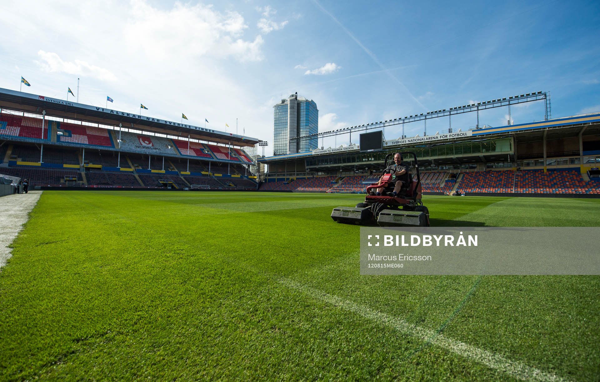 Dokumentation av sista landskampen på Råsunda